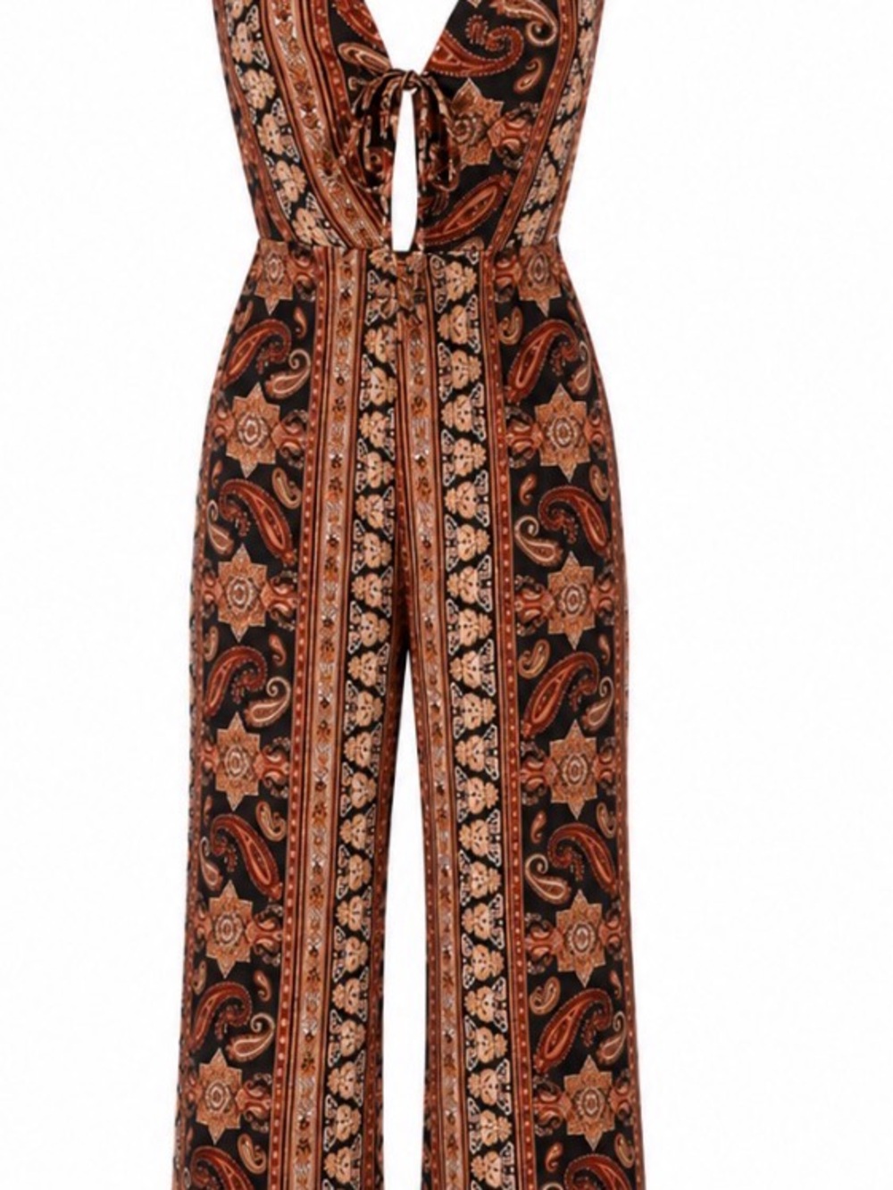 Daughters of Culture, Made in Los Angeles, boho/paisley print jumpsuit , Y2K